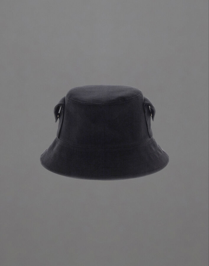 Herno LAMINAR BUCKET HAT IN WASHED TECH-CORDUROY Black BER0035UL128949300