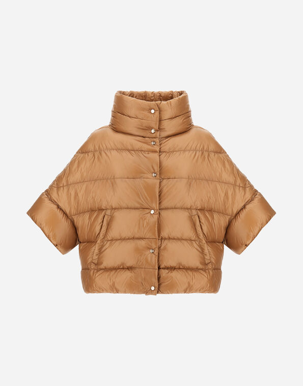 Herno HIGH-NECK CAPE IN NYLON ULTRALIGHT Camel PI002256D12017Z2157