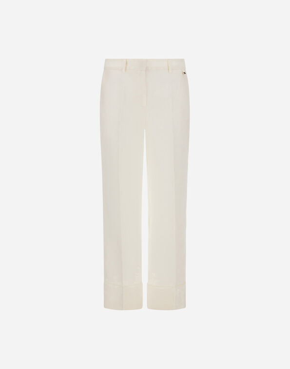 Herno CIGARETTE TROUSERS IN PURE LINEN Natural PT000203D171571100