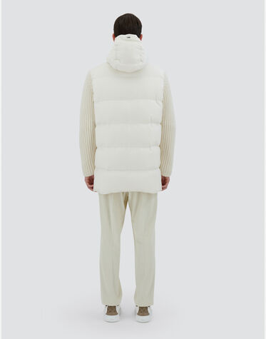 メンズ カシミヤ シルク ニット ヘビージャケット アイボリー | Herno  