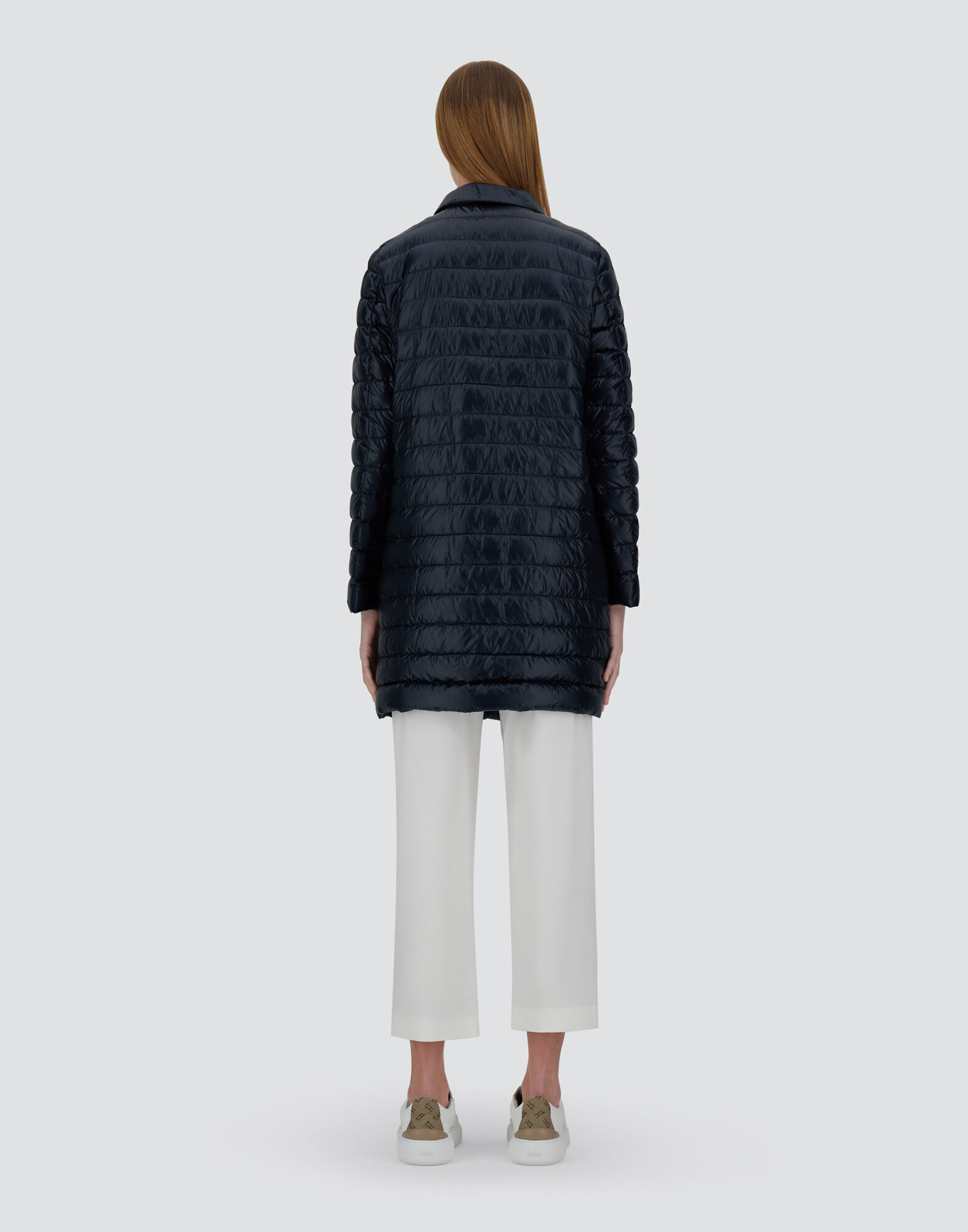 ヘルノトナイロンフーデットコートネイビー関税込み (HERNO/コート) GC000444D124839202【BUYMA】