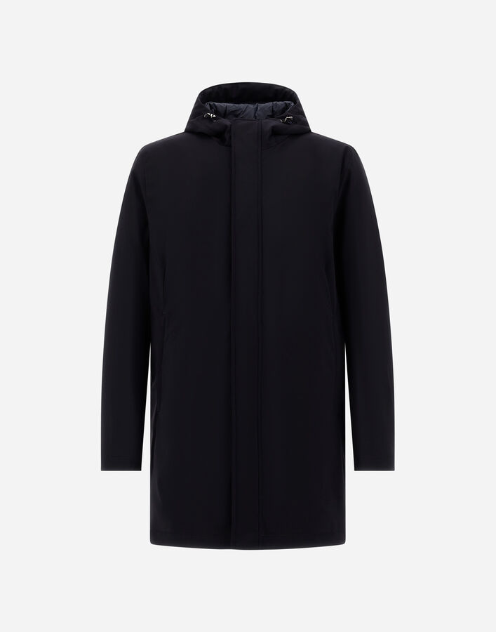 Herno STRETCH TWILL OVERSIZE JACKET Blue PI001363U126509210