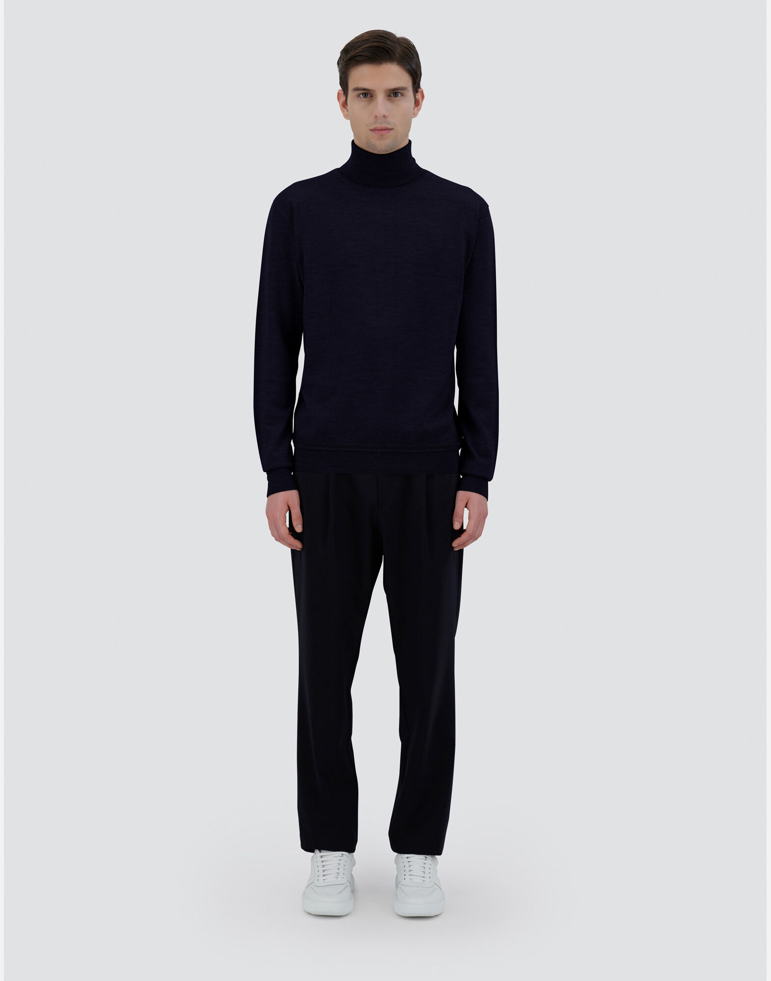 SWEATER IN ENDLESS WOOL in Dark Blue for Men | Herno®