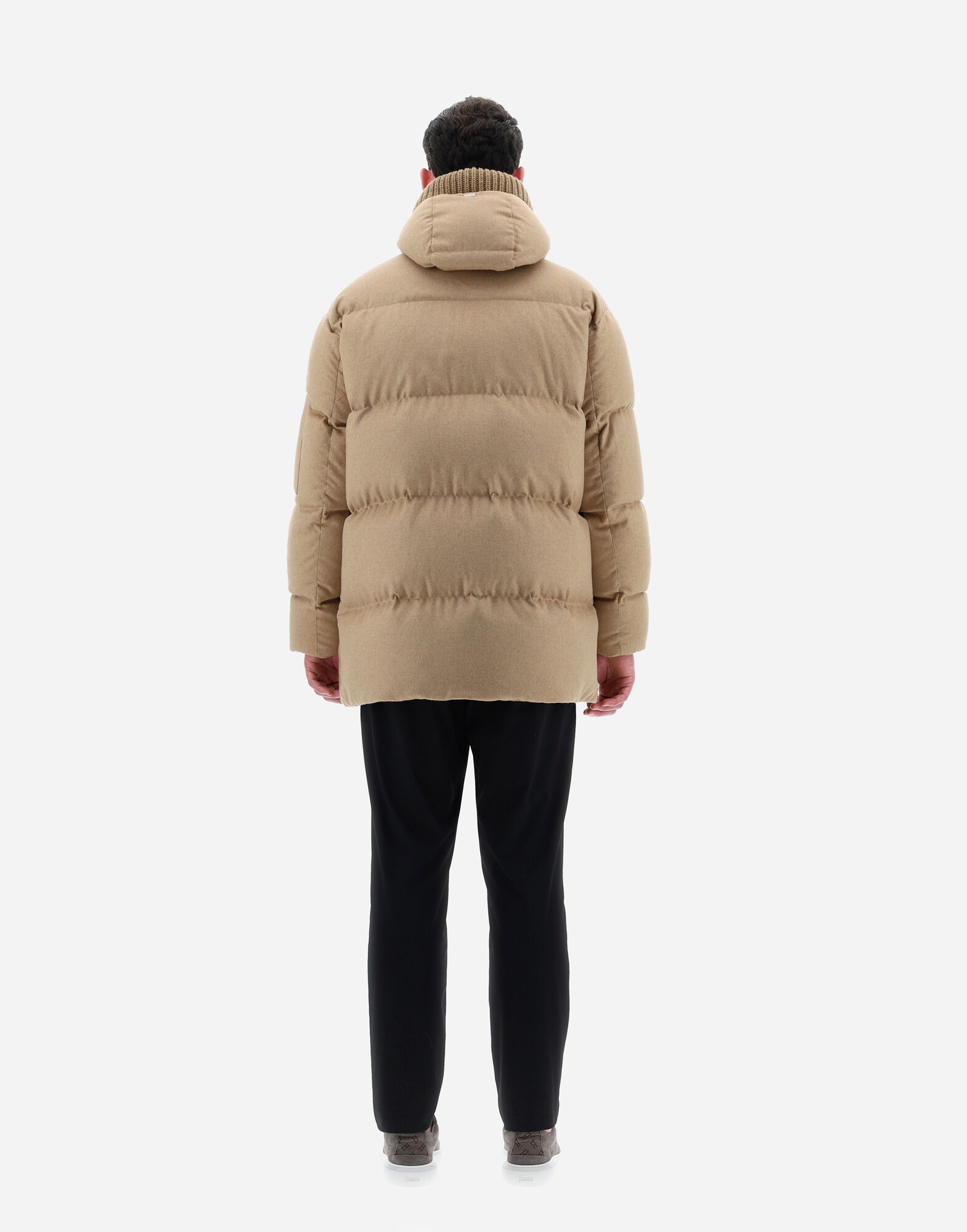 SILK AND CASHMERE PARKA in Sand for Men Herno