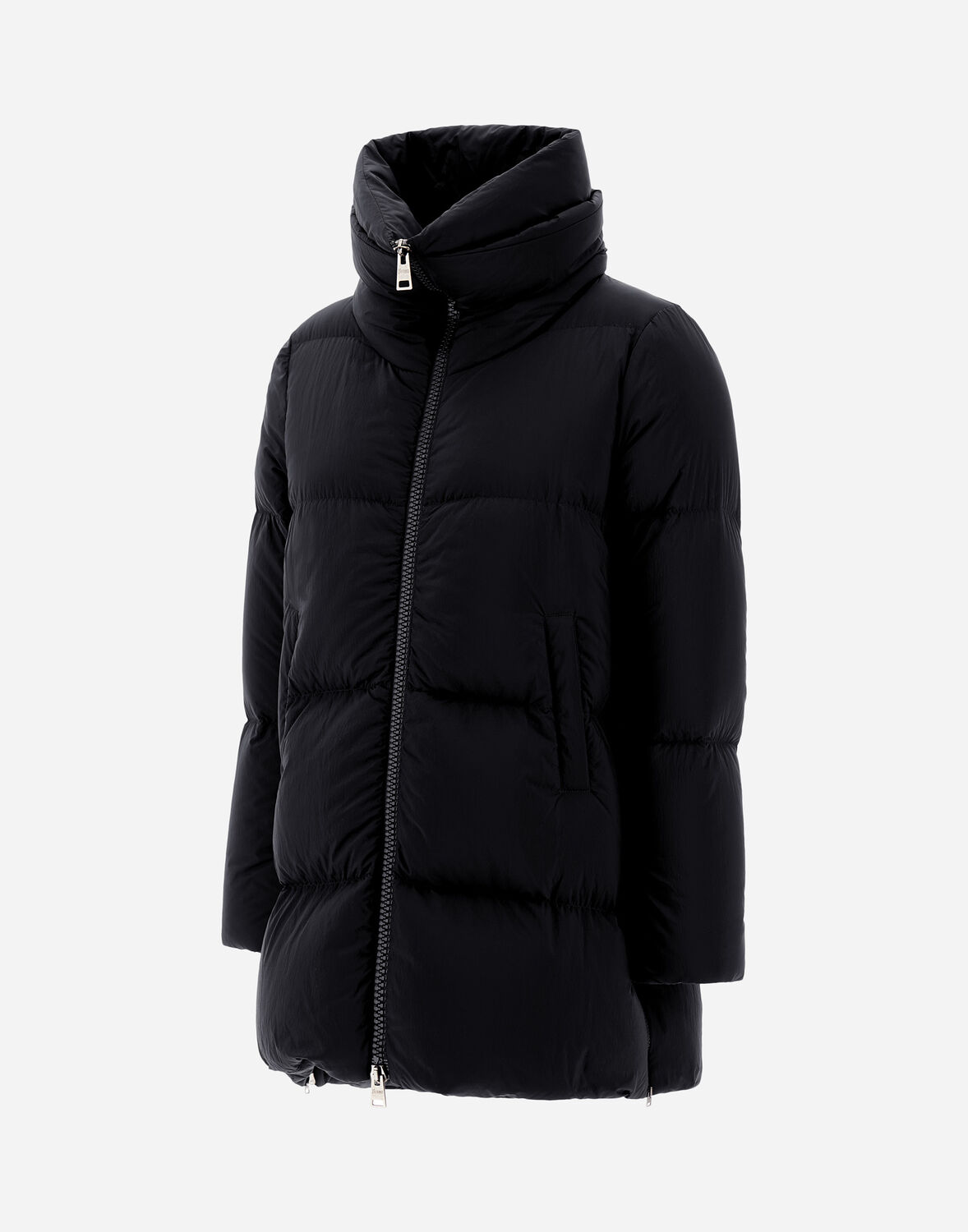 Herno A-shape Relaxed Down Jacket In Schwarz