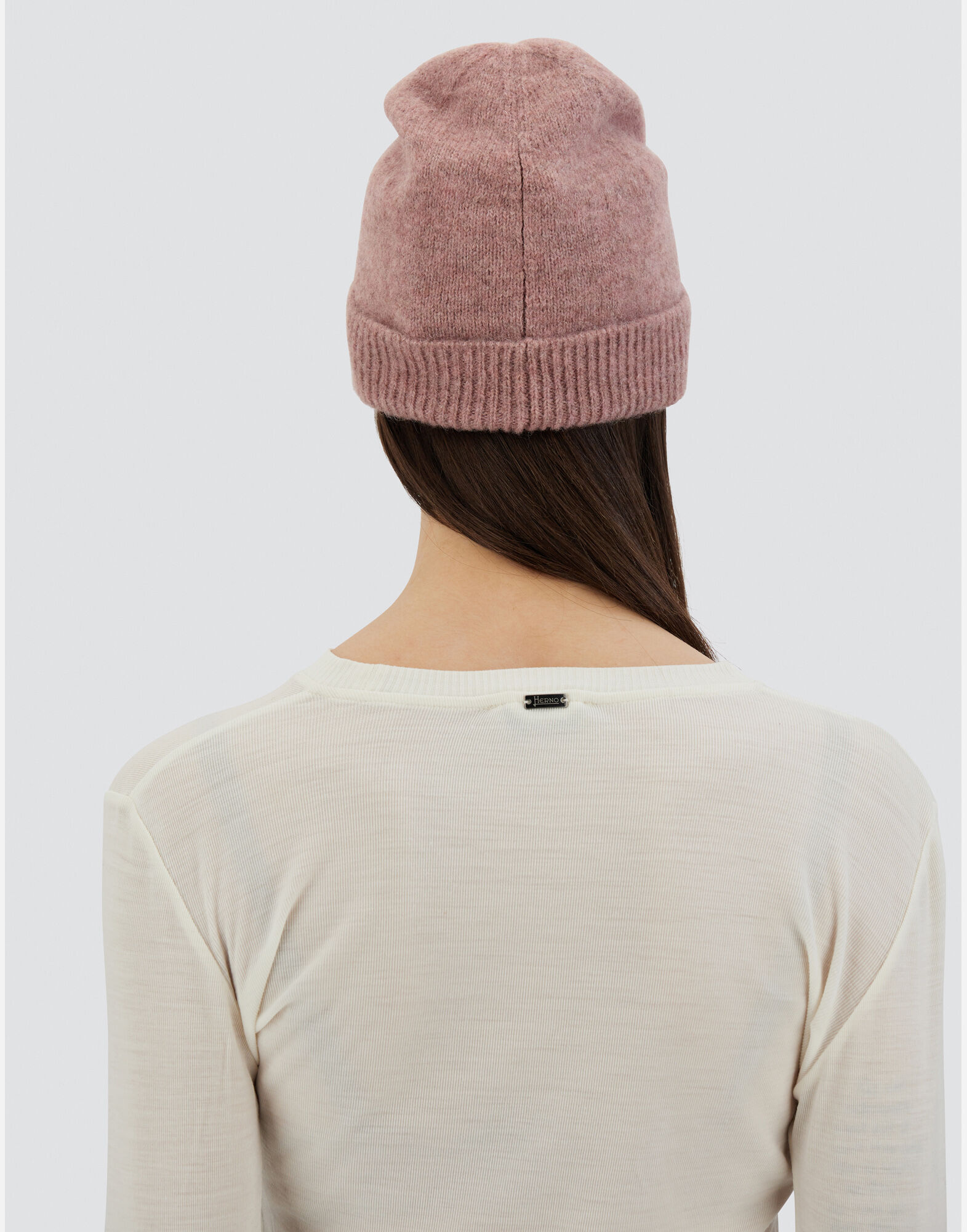 BEANIE AUS PLAIN ALPACA WOOL in Rosa fur Damen Herno