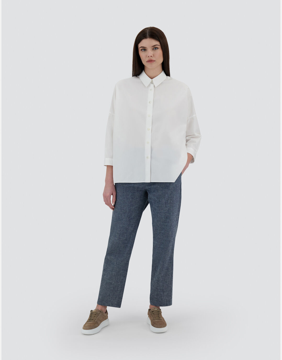 Herno ニュー クラッシーコットン Resort シャツ In White