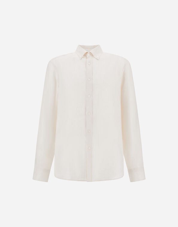 Herno RESORT SHIRT IN PURE LINEN CANVAS Ivory CM00021UR171611200