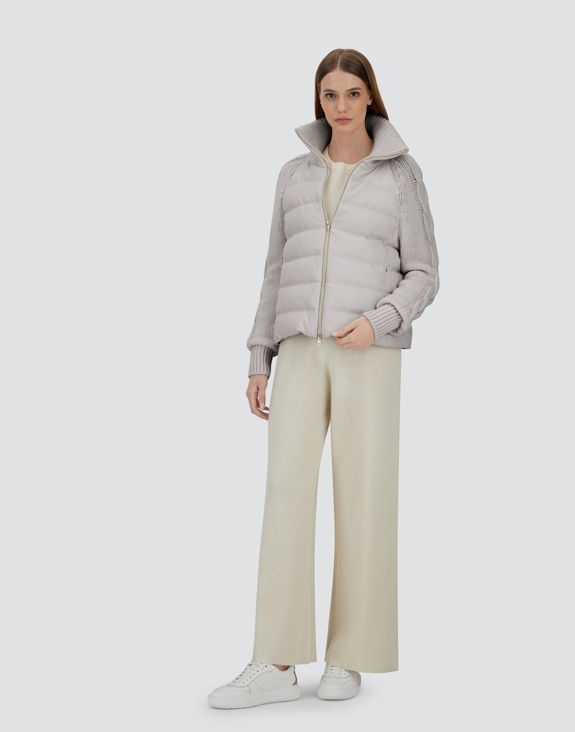 Herno Jacke Aus Cashmere Seta Und Knit In Chantilly