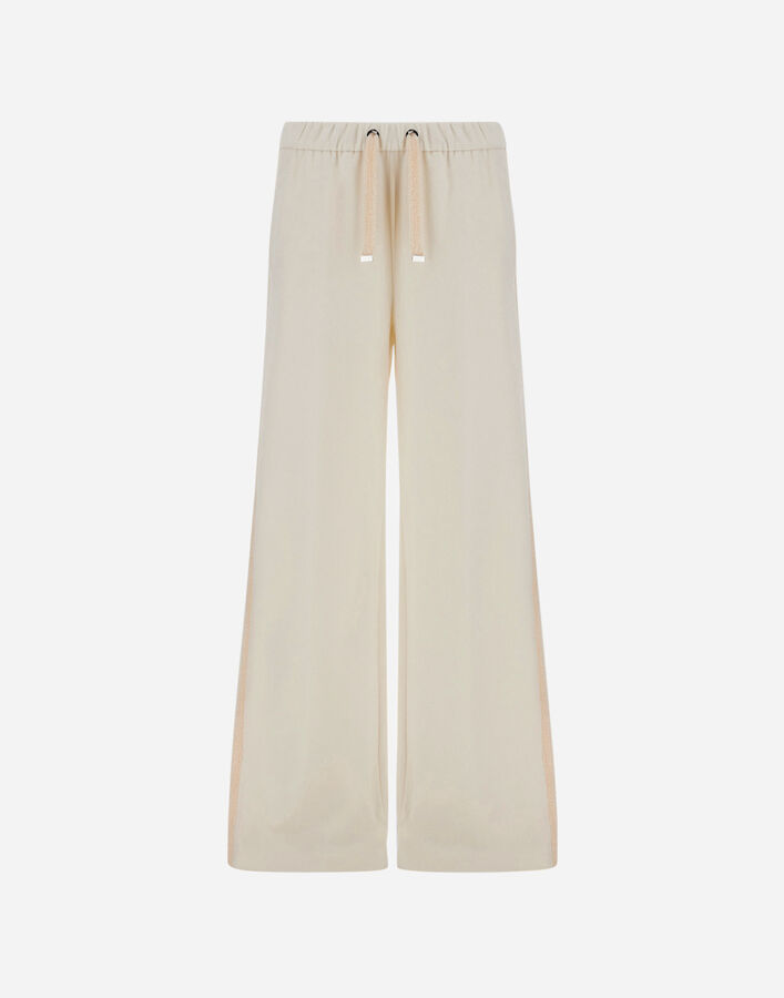 Herno RESORT TROUSERS IN CASHMERE-FEEL FLANNEL Ivory PT00058DR129341200