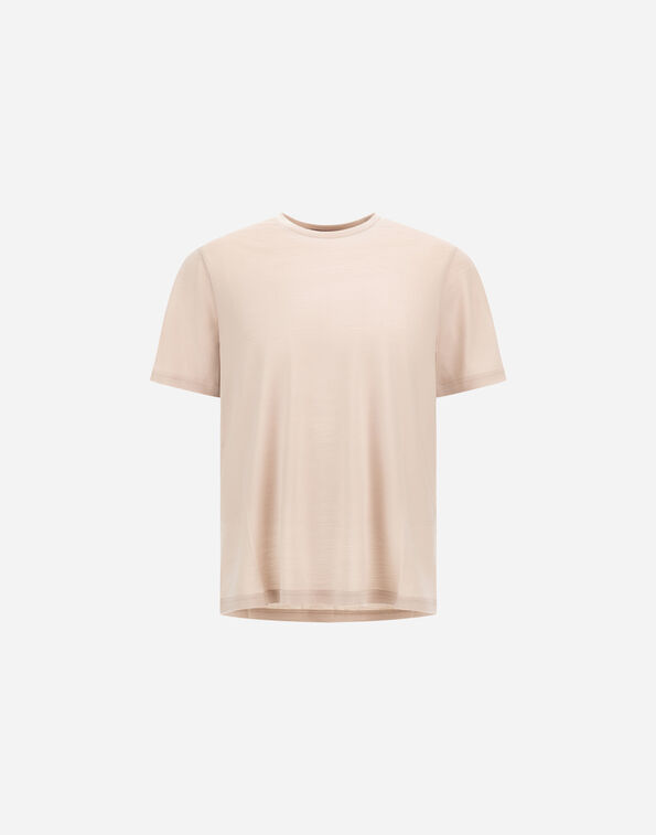 Herno RESORT T-SHIRT IN WOOL JERSEY WITH A SHINY FINISH Chantilly JG00054UR520681985