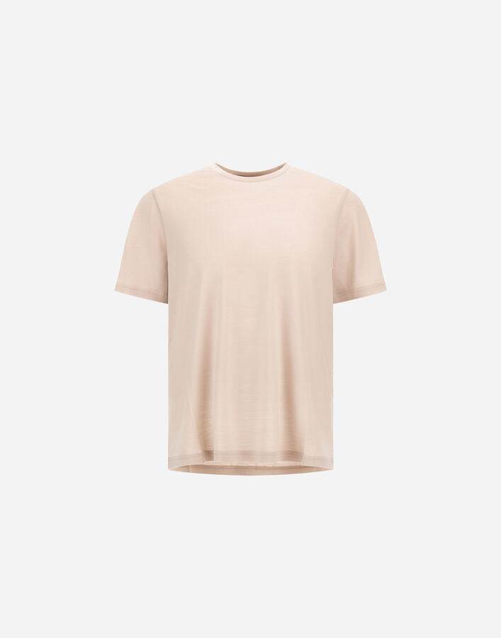 Herno RESORT T-SHIRT IN WOOL JERSEY WITH A SHINY FINISH Chantilly JG00054UR520681985