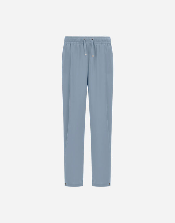 Herno RESORT TROUSERS IN EXTRA-FINE SATIN Light Blue PT00064DR129129004