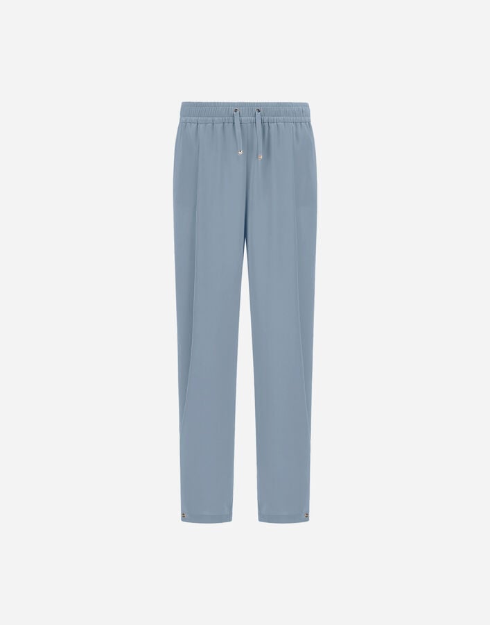 Herno RESORT TROUSERS IN EXTRA-FINE SATIN Light Blue PT00064DR129129004