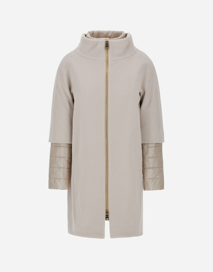 COAT IN LUXURY WOOL AND NYLON ULTRALIGHT Herno Herno COAT IN LUXURY WOOL AND NYLON ULTRALIGHT Light Beige CA000544D333131980