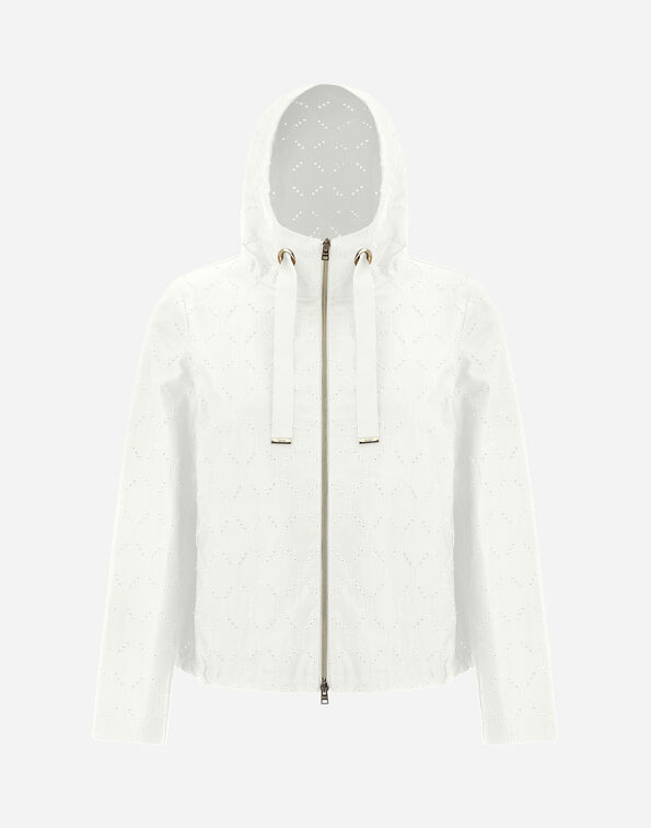 BOMBER JACKET IN EMBROIDERED DELON in White for Women | Herno®