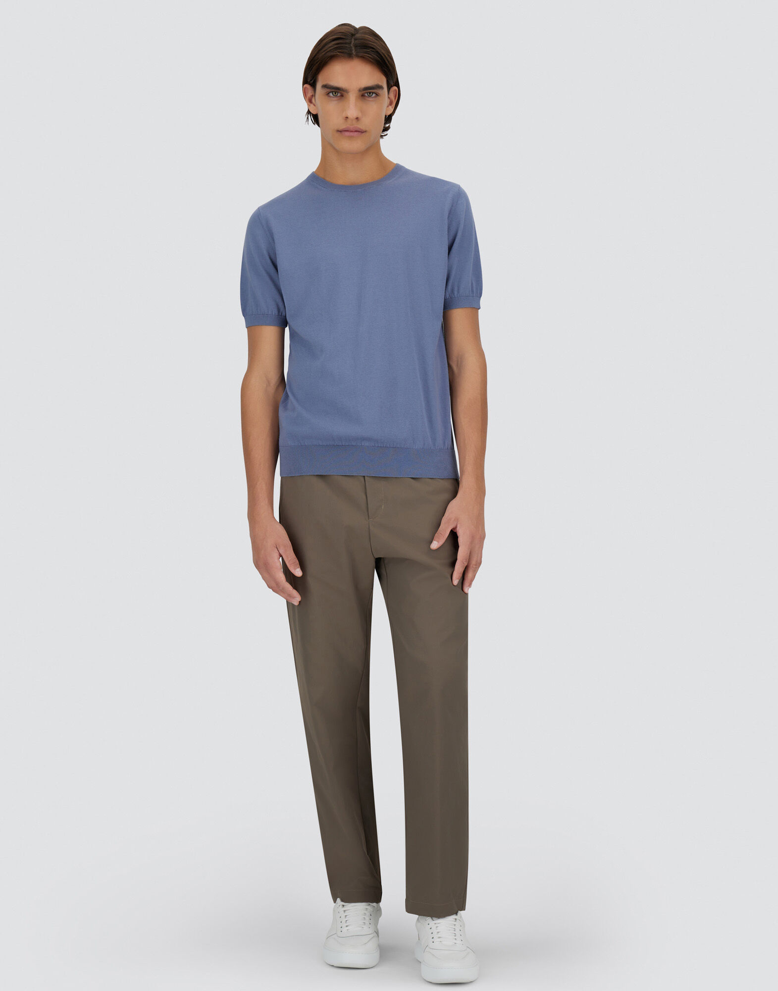 Tシャツ・カットソー Herno T-shirts Light Blue GLORIOUS COTTON SILK T-SHIRT in Light Blue for Men | Herno®