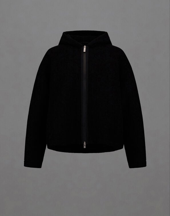 Herno LAMINAR JACKET IN TECHNICAL WOOL Black GI00221UL12845S9300