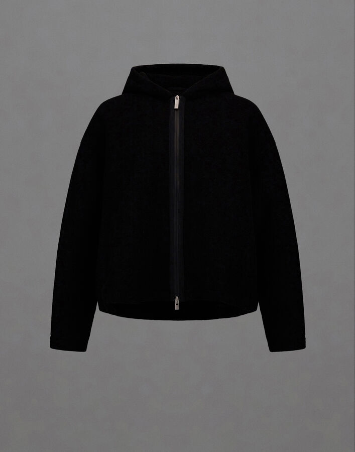 Herno LAMINAR JACKET IN TECHNICAL WOOL Black GI00221UL12845S9300