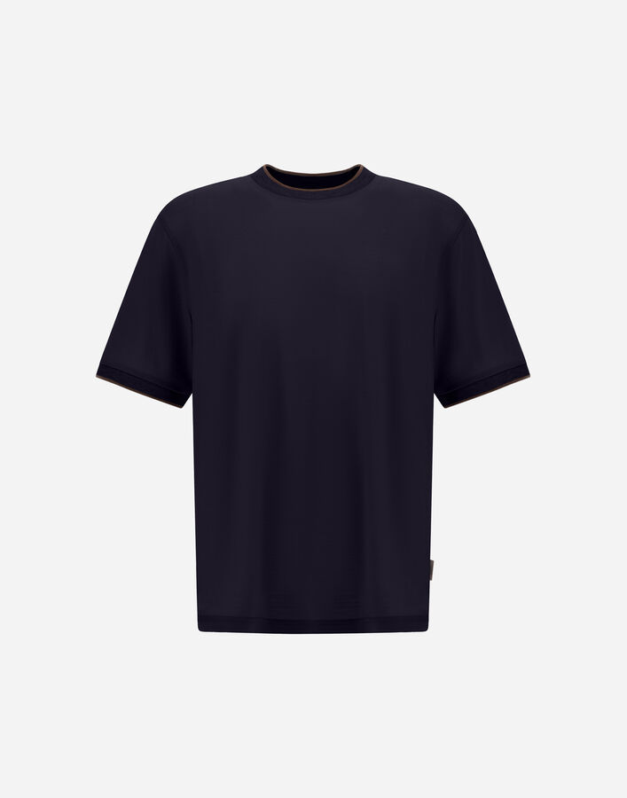 Herno T-SHIRT IN SOFT WOOL JERSEY Navy Blue JG000244U520689200