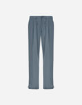 Herno RESORT TROUSERS IN LIGHT NYLON STRETCH Midnight Teal PT00002UR12431SZ9123