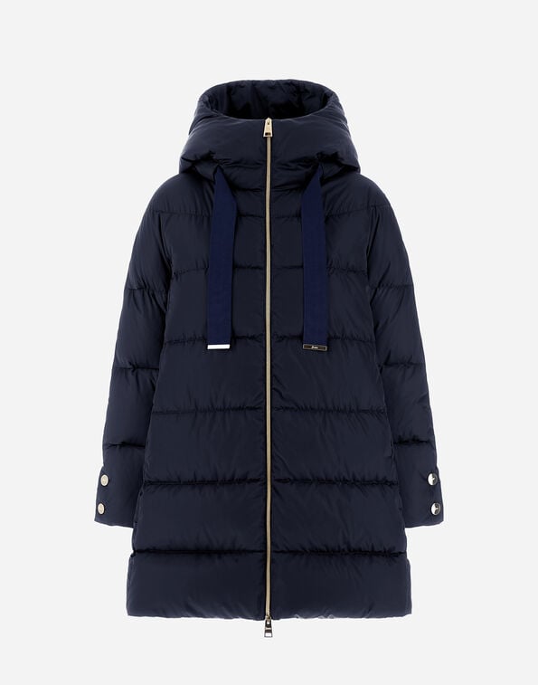 Herno A-SHAPE JACKET IN SATIN New Blue PI1304D12170Z9202