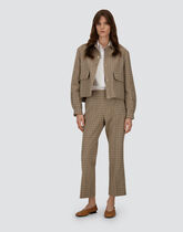 Veste Pikeur Klea Pepita Show (crème/tan Pied-de-poule) - Taille 38/US6 - Neuve Avec étiquette