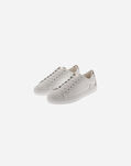 Herno GRAINED LEATHER AND MONOGRAM TRAINERS White/Beige SH000026DSHOE27M011021