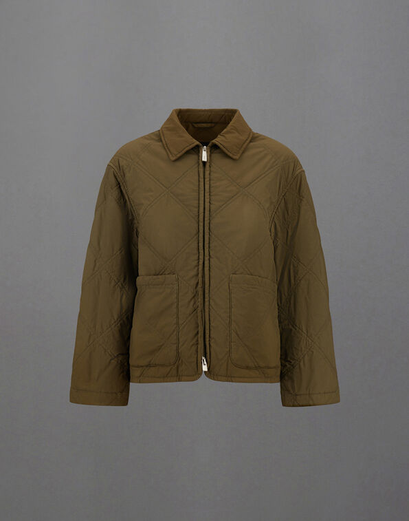 Herno LAMINAR JACKET IN TRANSITIONAL QUILTED GARMENT DYED Olive Green GI00153DL12852S7305T04