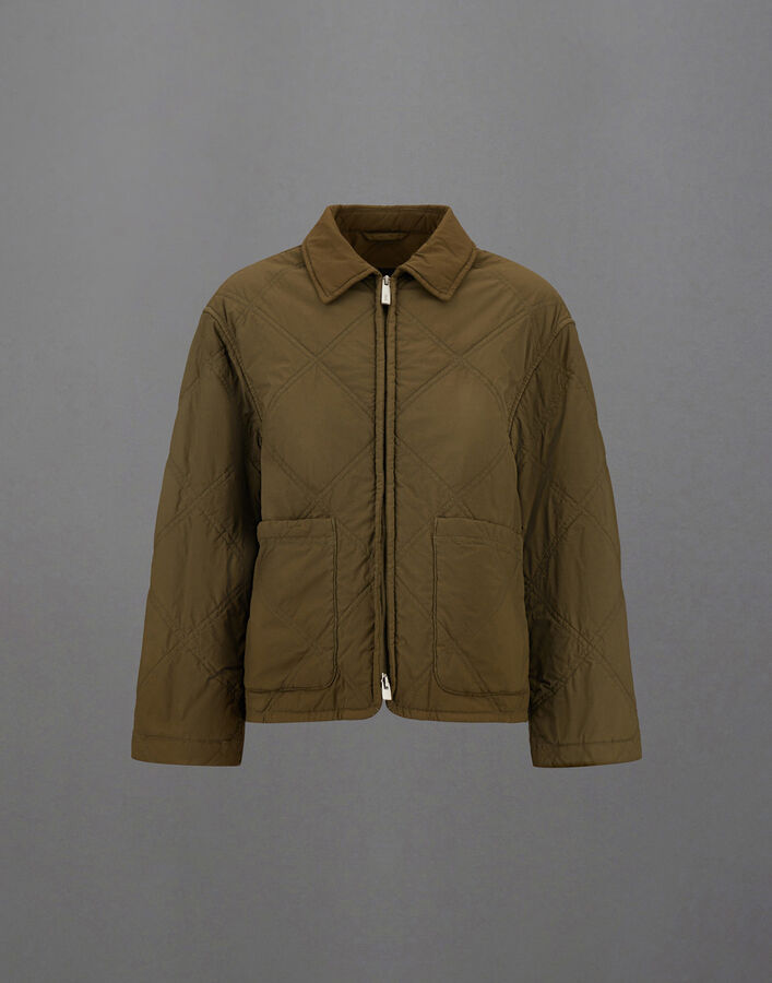 Herno LAMINAR JACKET IN TRANSITIONAL QUILTED GARMENT DYED Olive Green GI00153DL12852S7305T04
