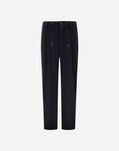 Herno TROUSERS IN STRETCH TECH WOVEN Blu Navy PT000002B12685S9200