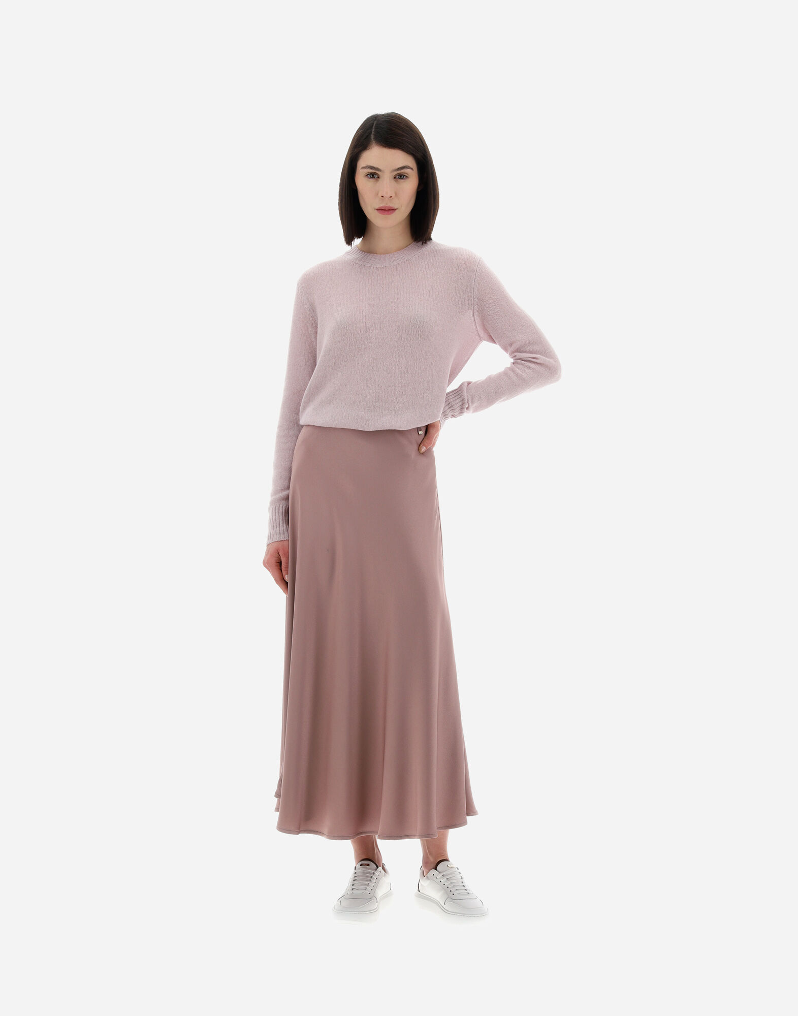 RESORT SKIRT IN SATIN EFFECT in Lilac for Women Herno