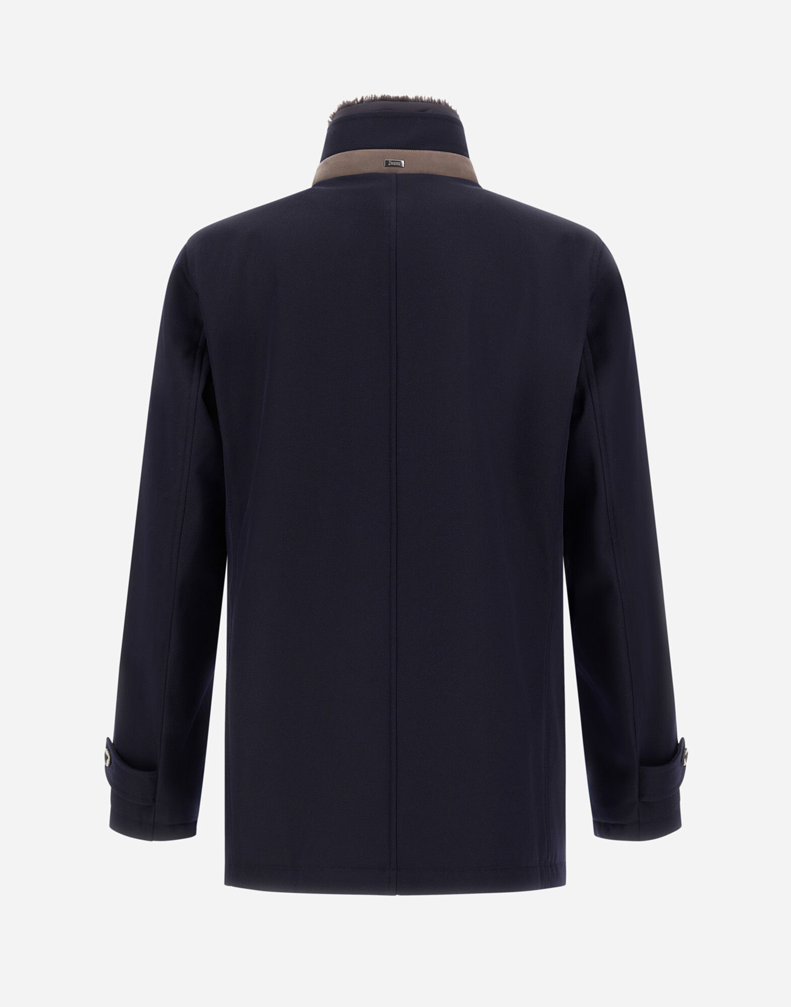 DIAGONAL WOOL CAR COAT in Navy Blue for Men | Herno®