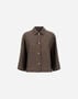 Herno RESORT NEW LINEN SHACKET Dark Chocolate GI00048DR17105Z8810