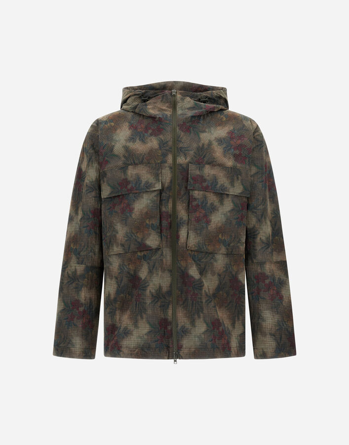 Herno PARKA IN TROPICAL PATTERN RIPSTOP<br> Mud GC000113U127778500