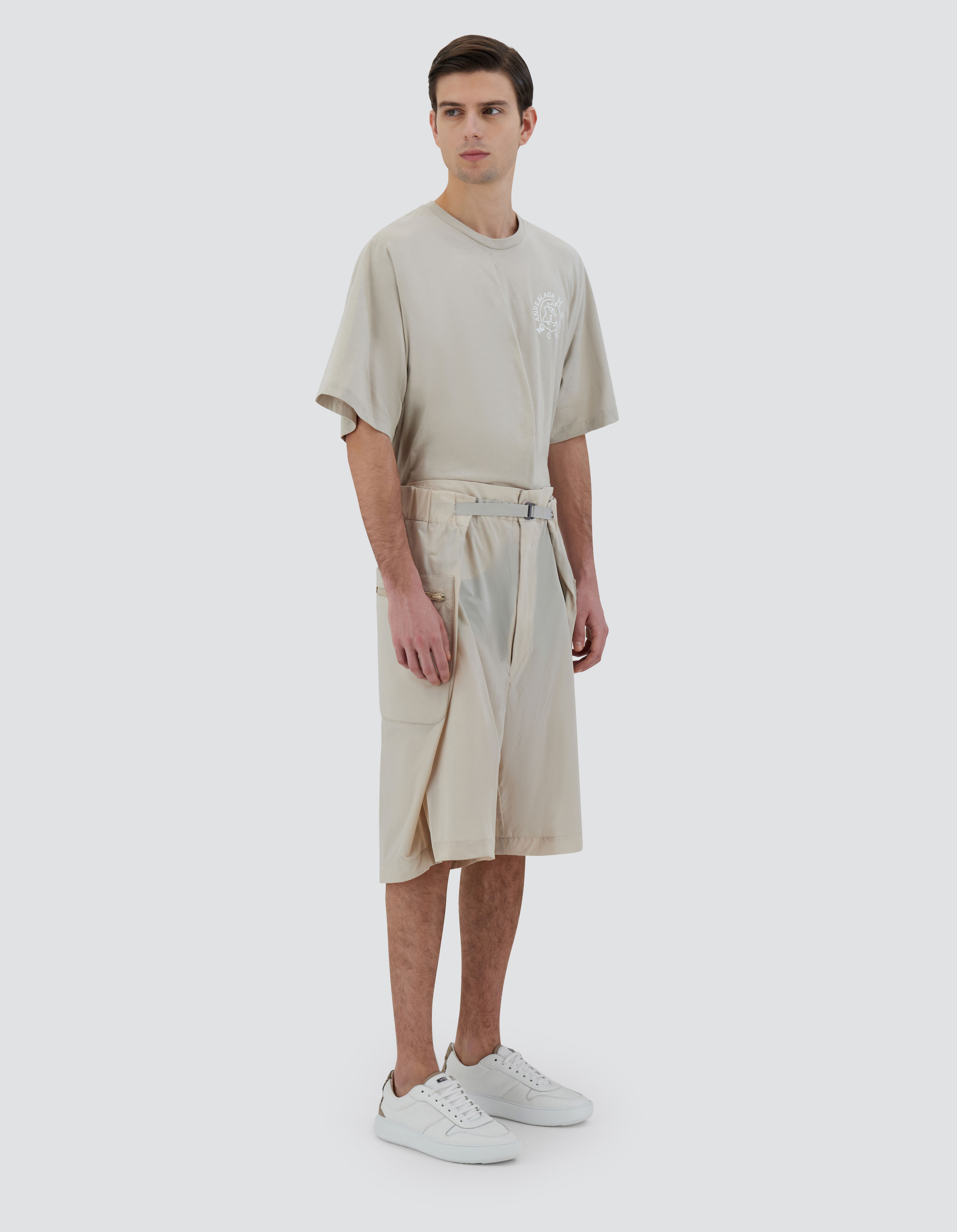 GLOBE CROPPED TROUSERS IN ECO EVERYDAY in Light Beige Herno
