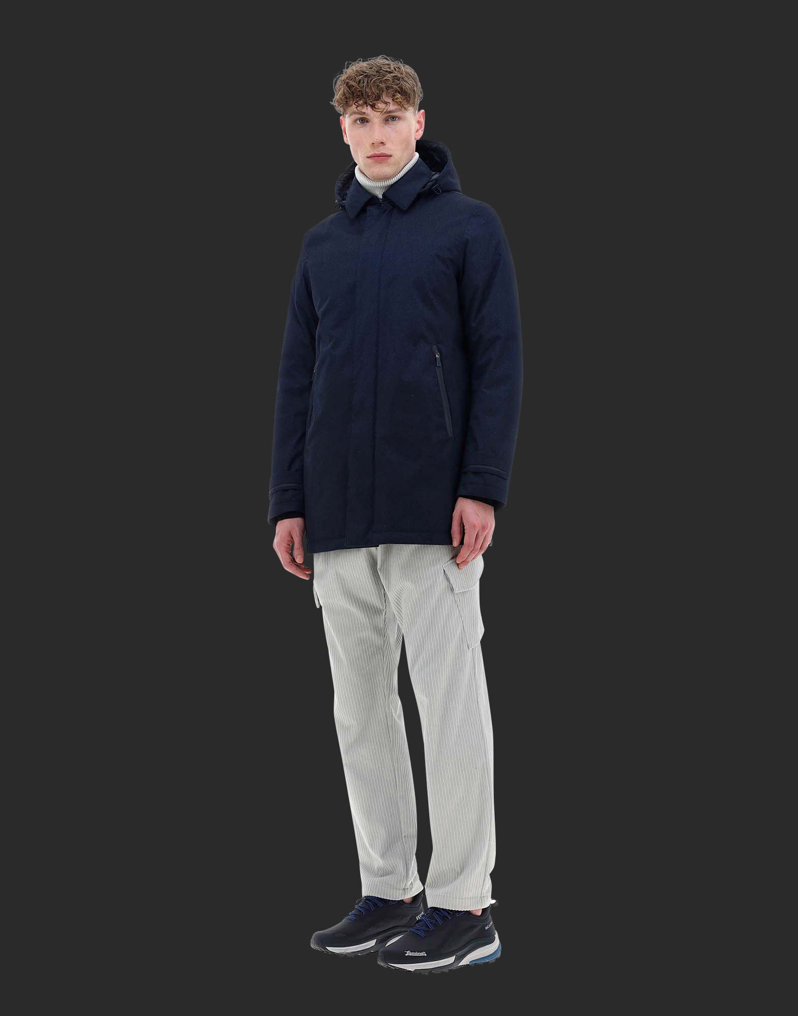 Herno car coat laminar top
