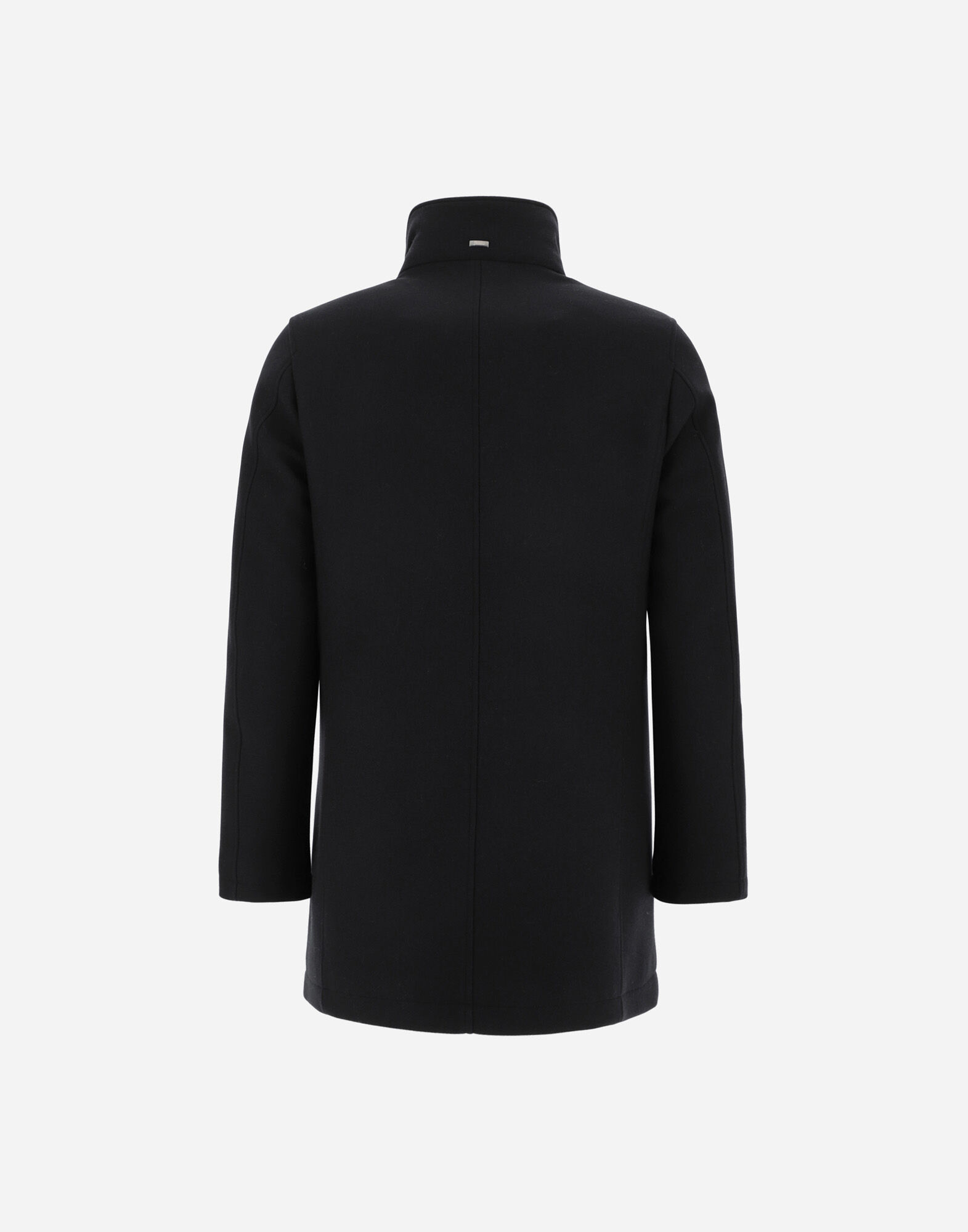 Wool car coat with on sale funnel neck