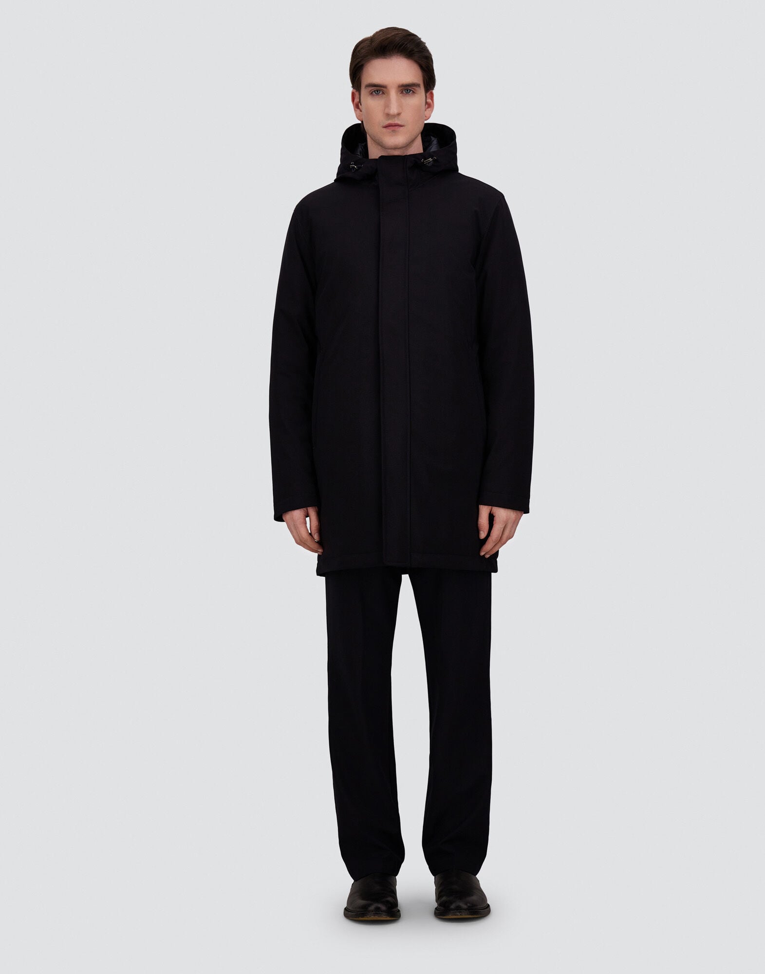 メンズ ストレッチツイル コート ブルー | Herno® (ヘルノ)