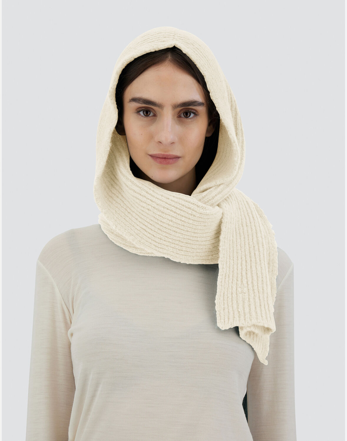 HERNO SCARF IN PLAIN ALPACA WOOL 