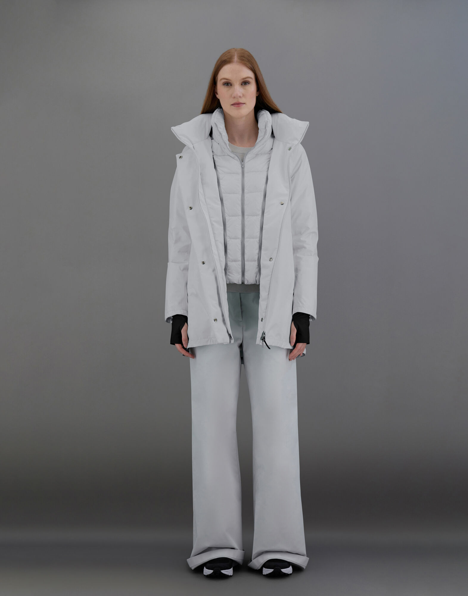レディース ラミナー ゴアテックス 2レイヤー Aシェイプ コート アイス | Herno® (ヘルノ)