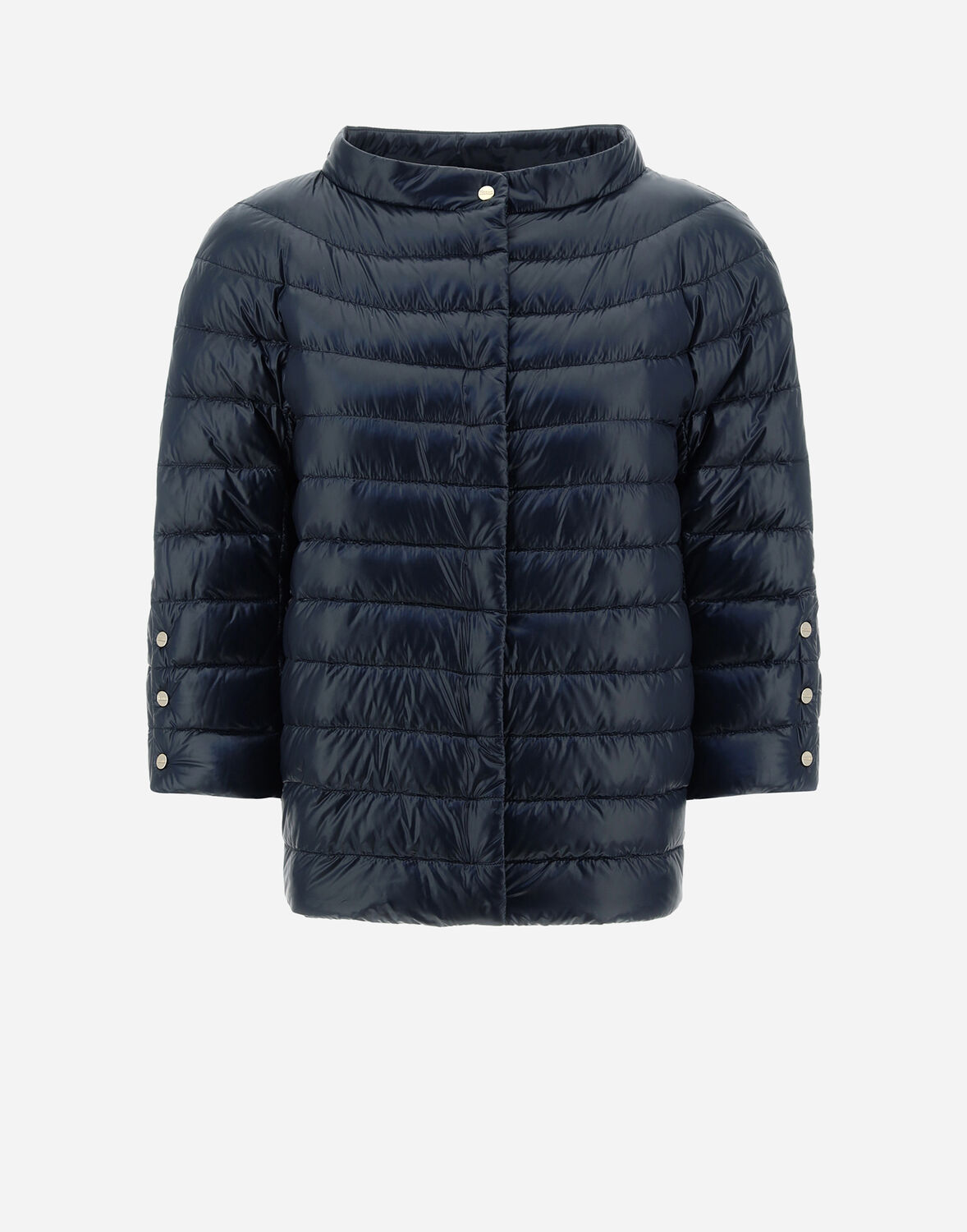 Herno Sofia Quilted Nylon Down Jacket In Navy Blue