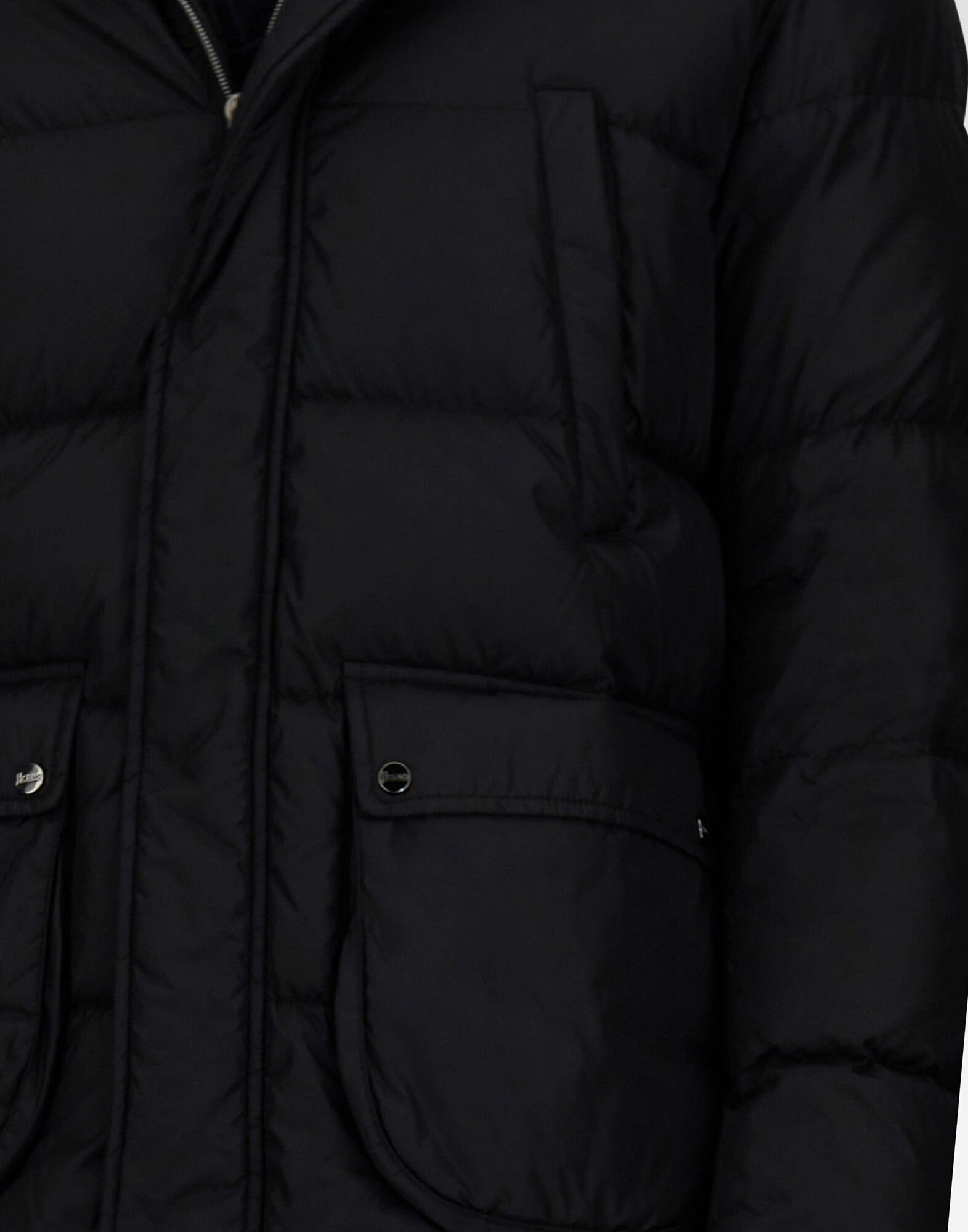 ✨美品✨HERNO ヘルノ 七分丈 ナイロンジャケット ジップアップ ブラック HERNO(ヘルノ) 7 Denier セッテデニール Nylon Down ナイロン