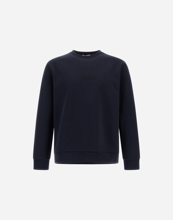 Herno RESORT SWEATSHIRT IN COTTON Navy Blue JG00049UR521139200