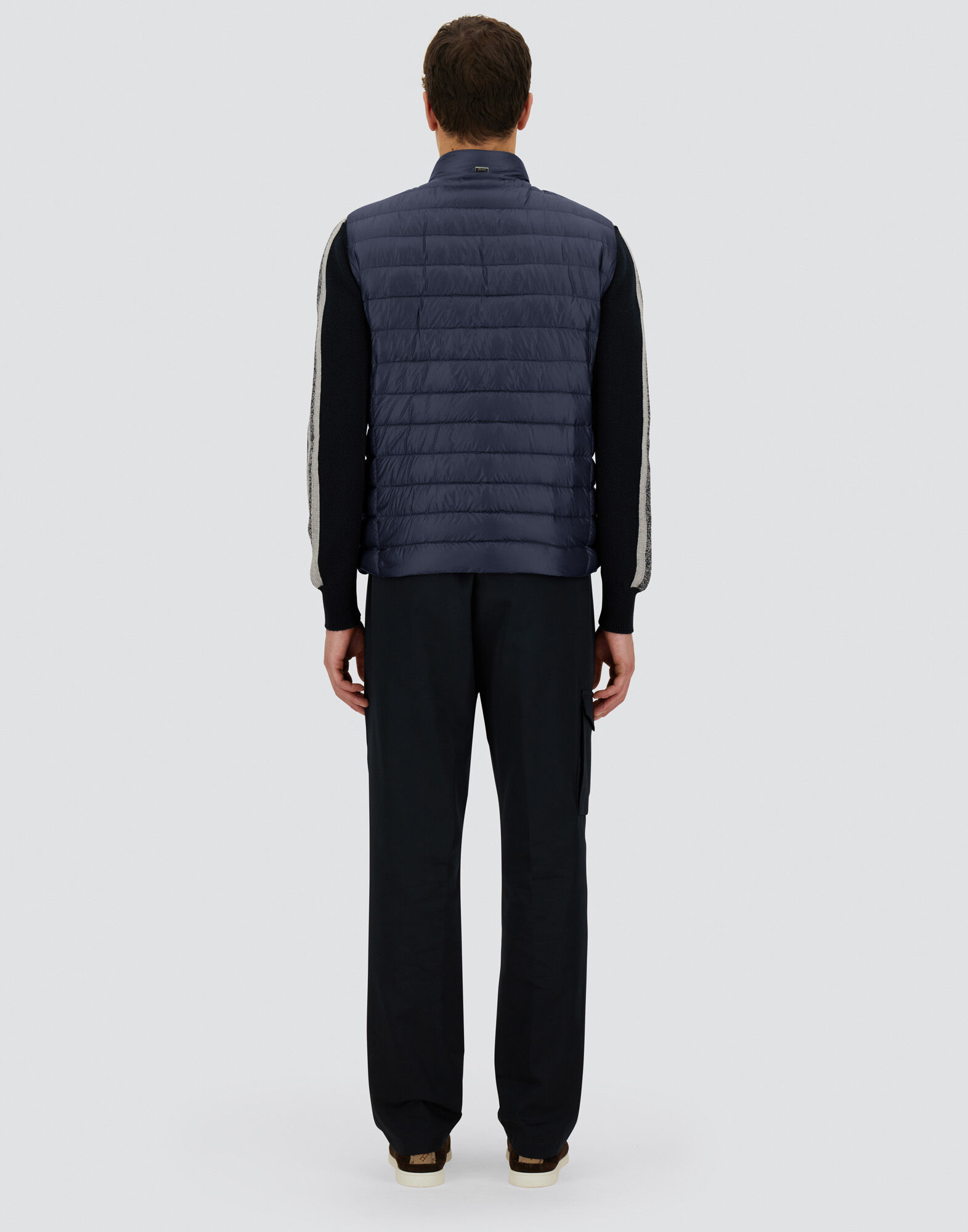 メンズ リゾート ナイロンウルトラライト ベスト ネイビーブルー