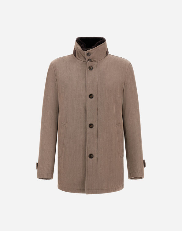 Herno SHORT COAT IN FINE WOOL Light Taupe IM000411U331862600