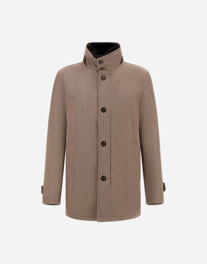Herno SHORT COAT IN FINE WOOL Light Taupe IM000411U331862600