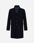 Herno COAT IN PURE CASHMERE AND LINEN VELVET Dark Blue CA000212U381269290