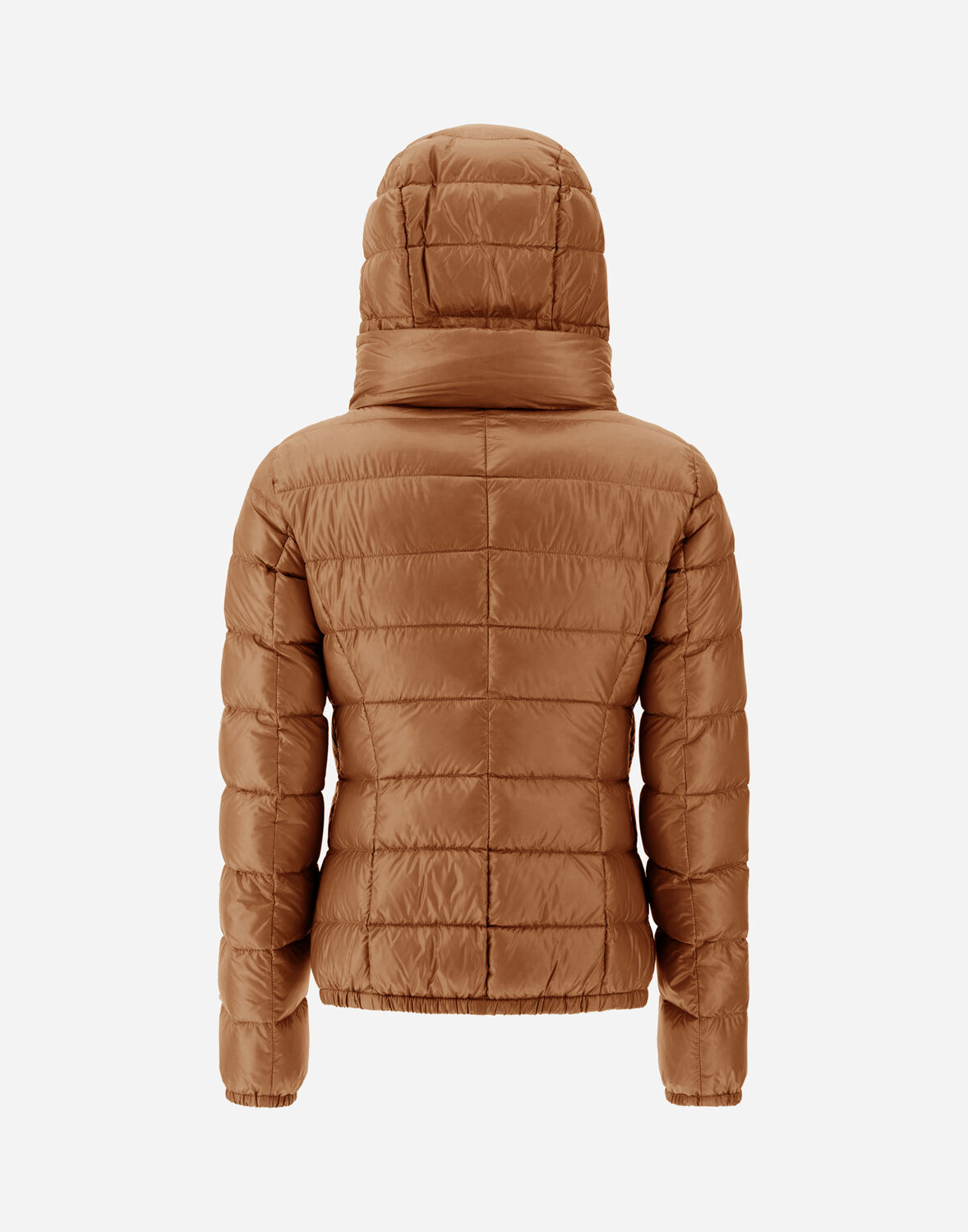 Herno Zip-up Hooded Down Jacket In Brown