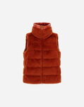 Herno LADY ALTERNATIVE FUR AND NYLON ULTRALIGHT VEST Orange PI002122D126305510